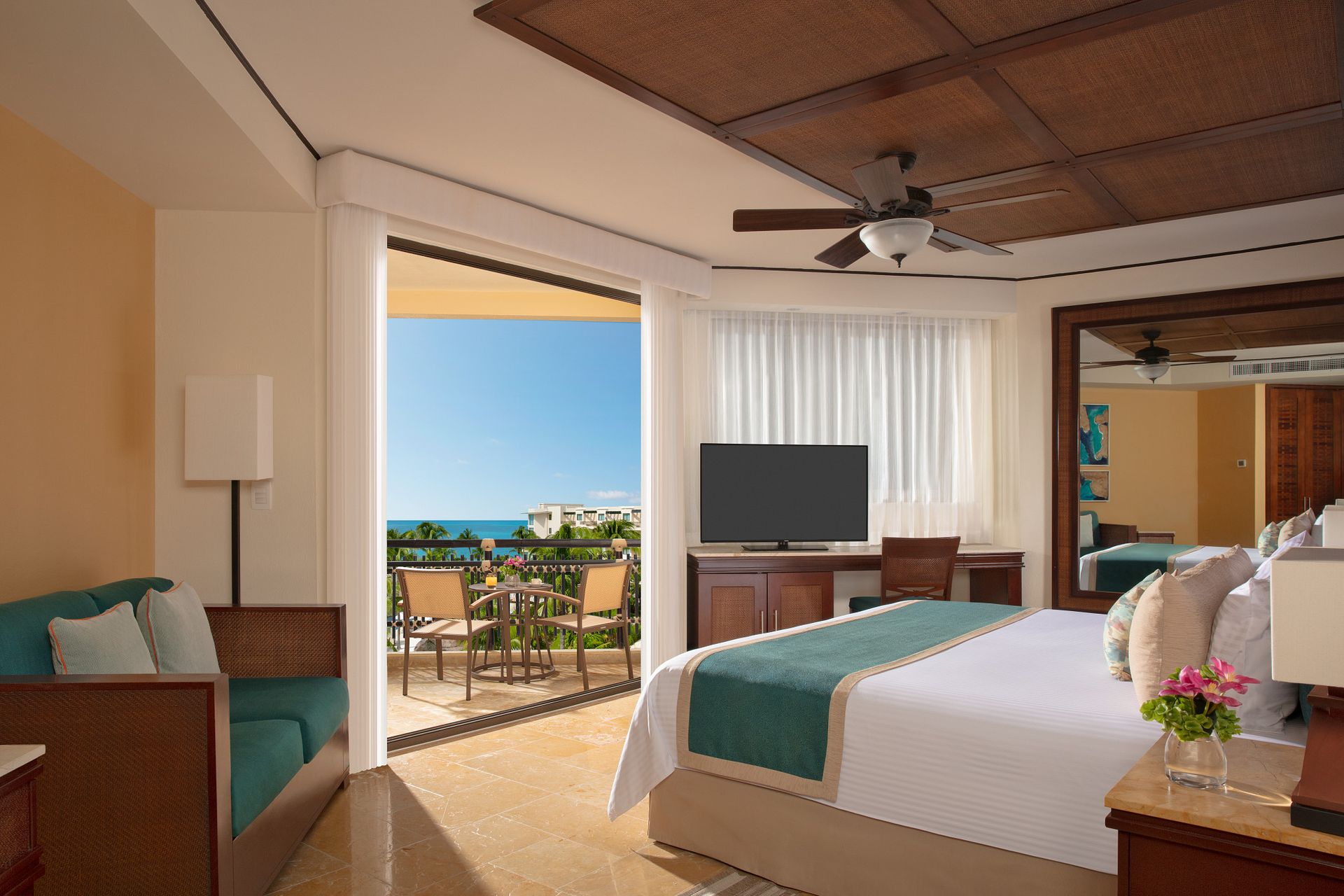 Guest room at Dreams Riviera Cancun Resort & Spa