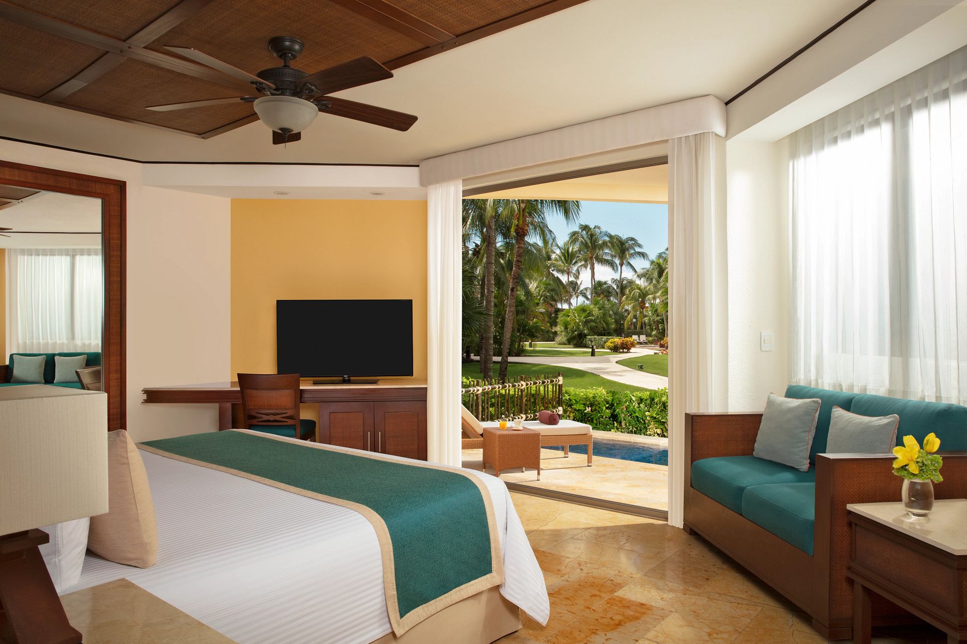 Guest room at Dreams Riviera Cancun Resort & Spa