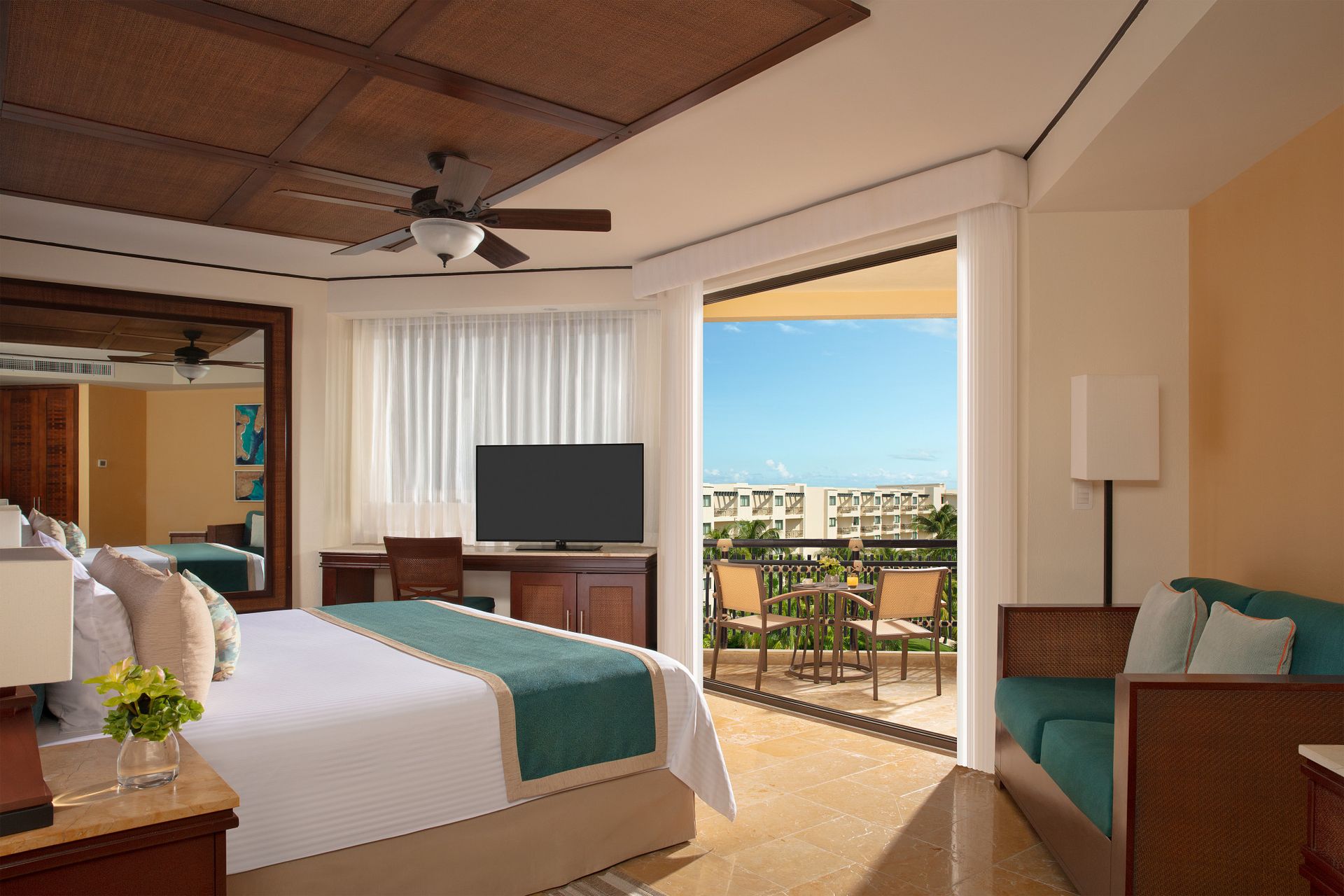 Guest room at Dreams Riviera Cancun Resort & Spa