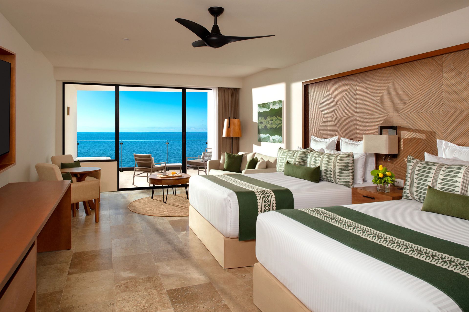 Guest room at Dreams Sapphire Resort & Spa