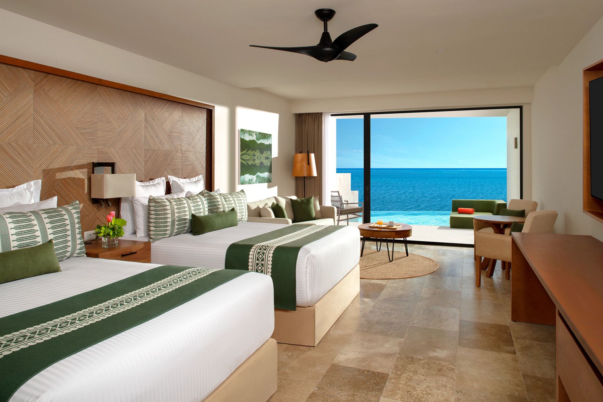 Guest room at Dreams Sapphire Resort & Spa