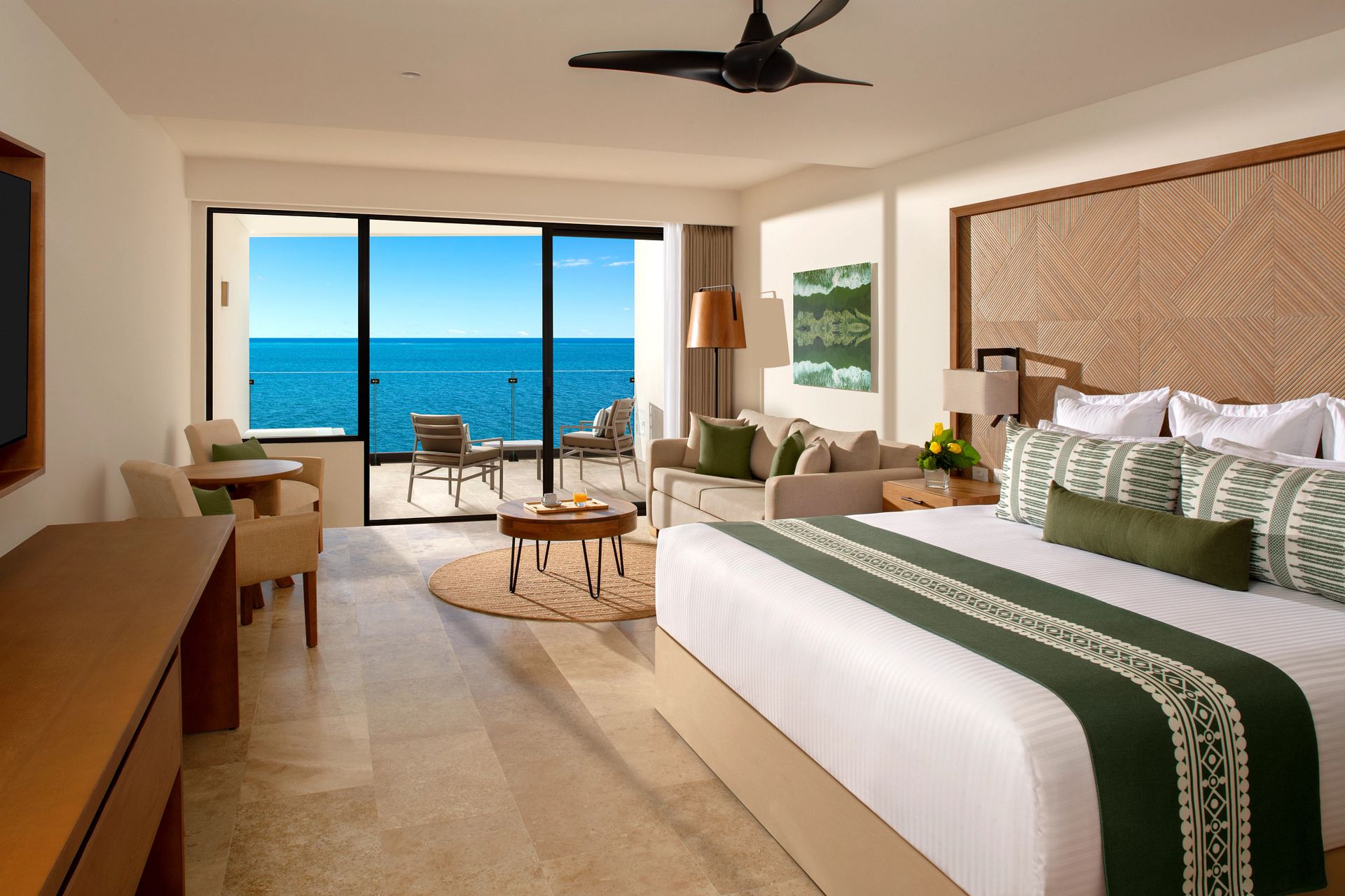 Guest room at Dreams Sapphire Resort & Spa
