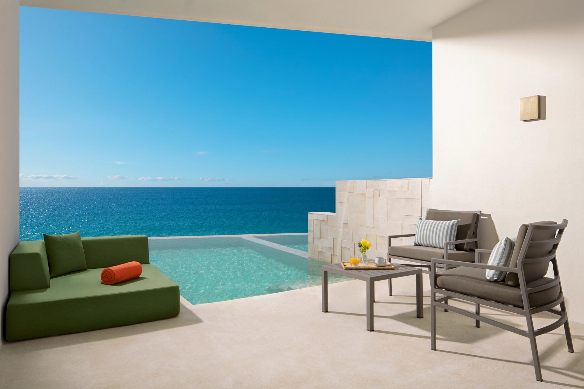 Guest room at Dreams Sapphire Resort & Spa
