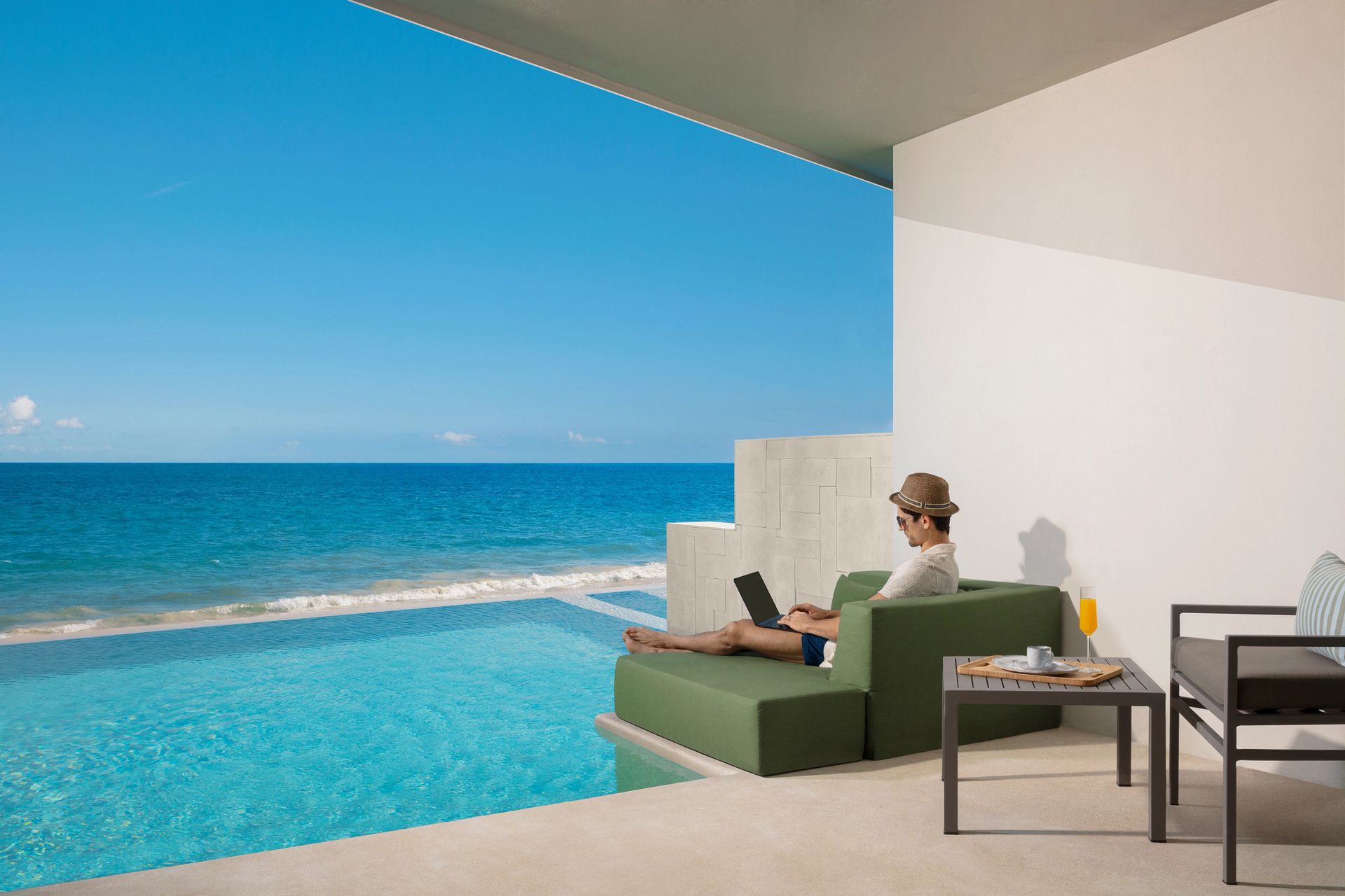 Guest room at Dreams Sapphire Resort & Spa