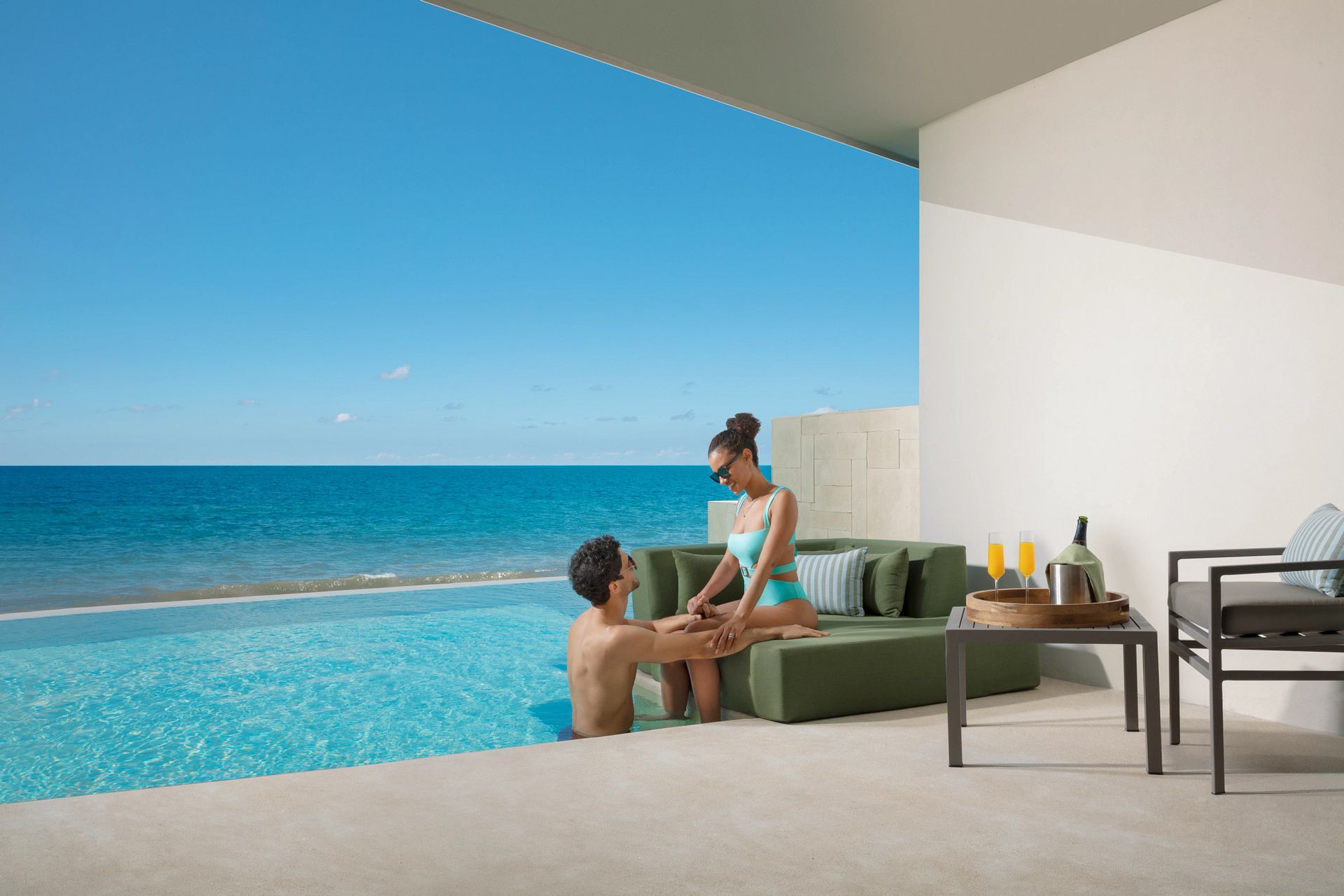 Guest room at Dreams Sapphire Resort & Spa