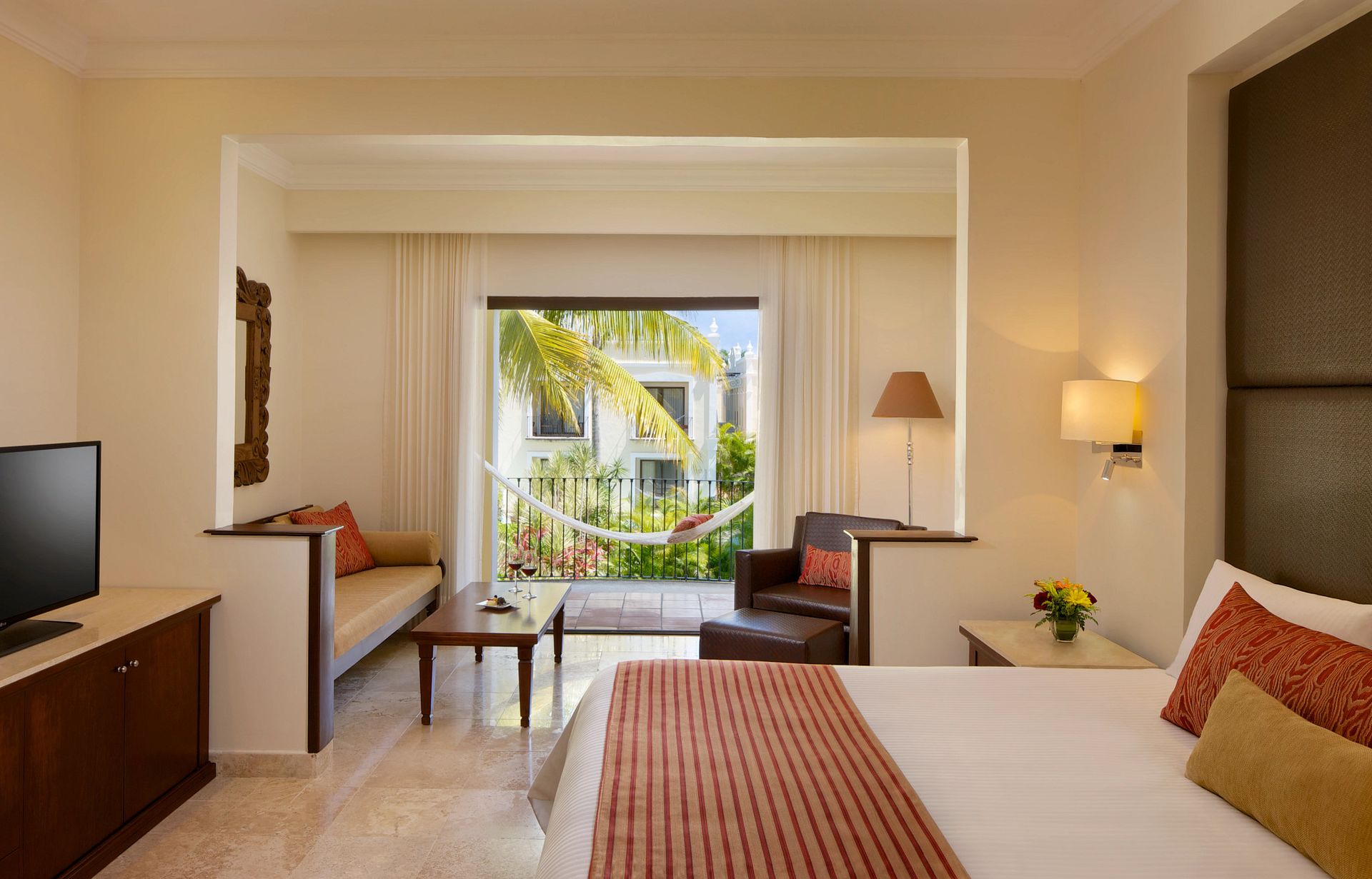 Guest room at Dreams Tulum Resort & Spa