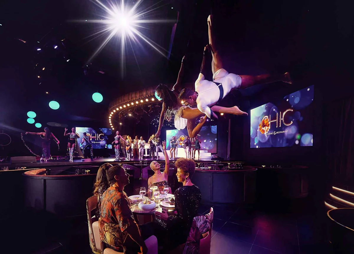 CHIC Cabaret entertainment dining venue with theatrical decor and show seating