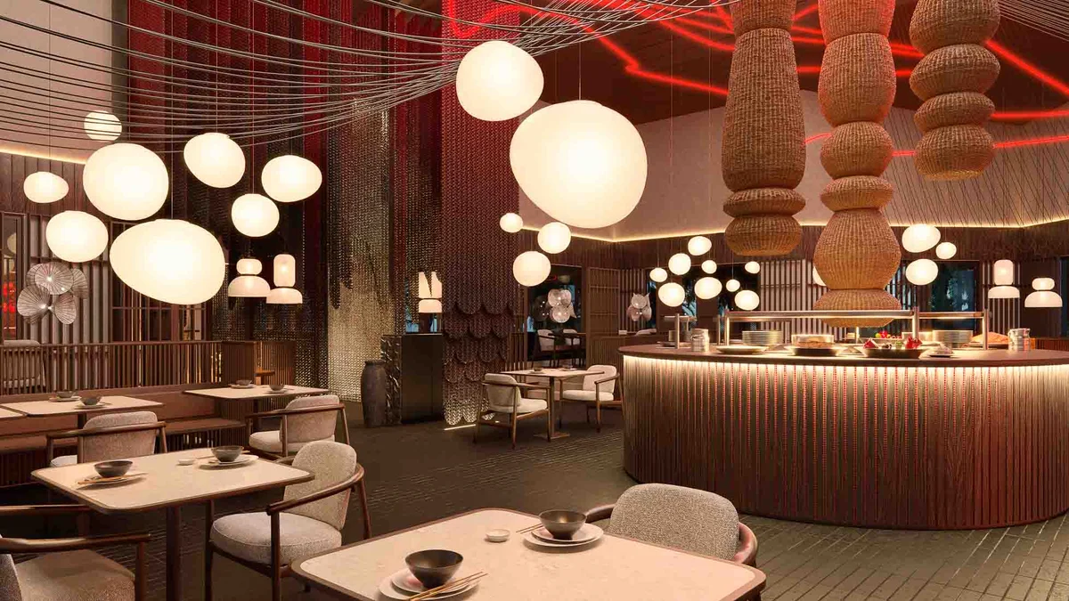 Bamboo a la carte Asian restaurant with elegant dining setup and contemporary Asian decor
