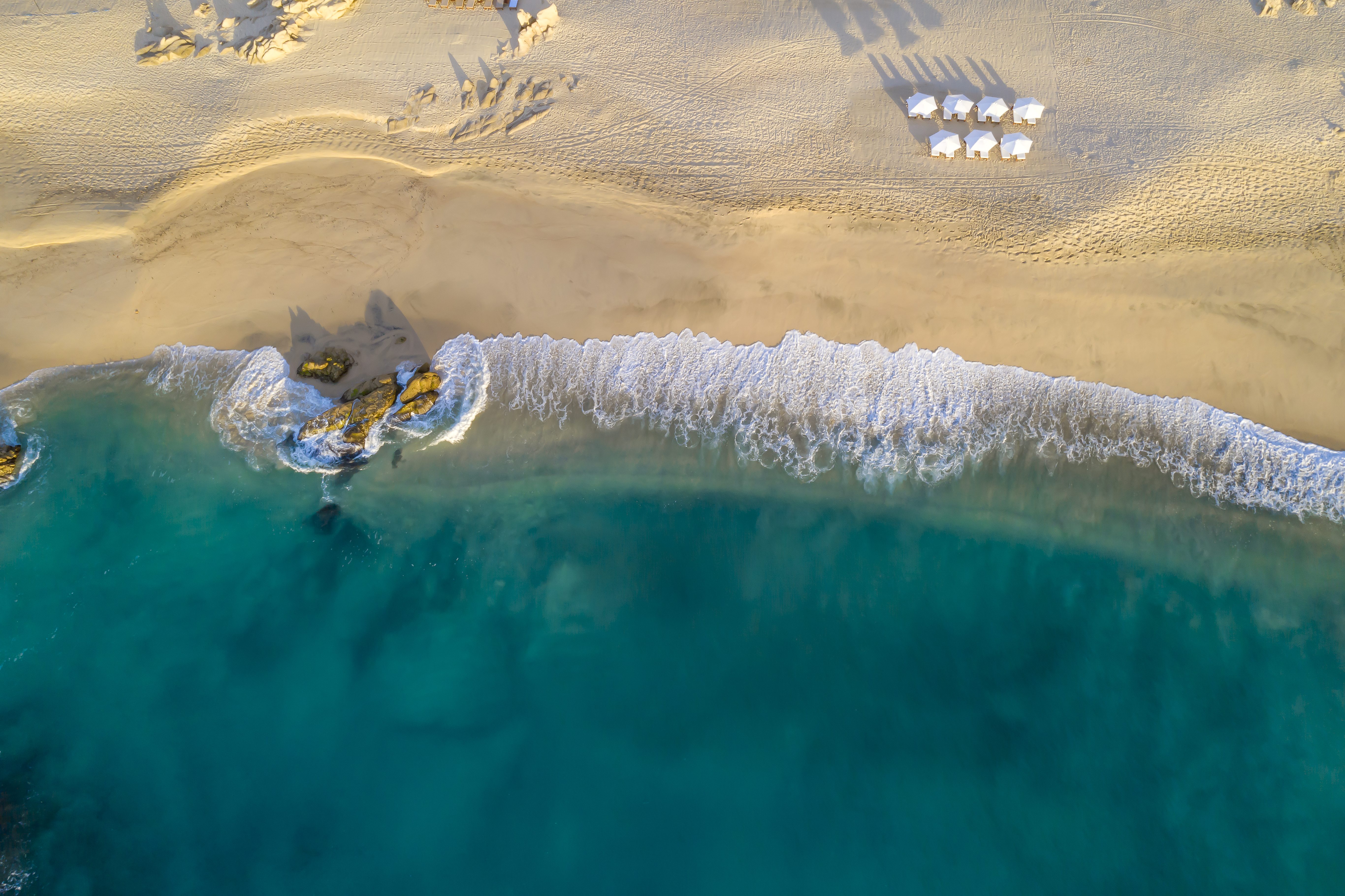 Golden sand beach on the Sea of Cortez at Grand Velas Los Cabos