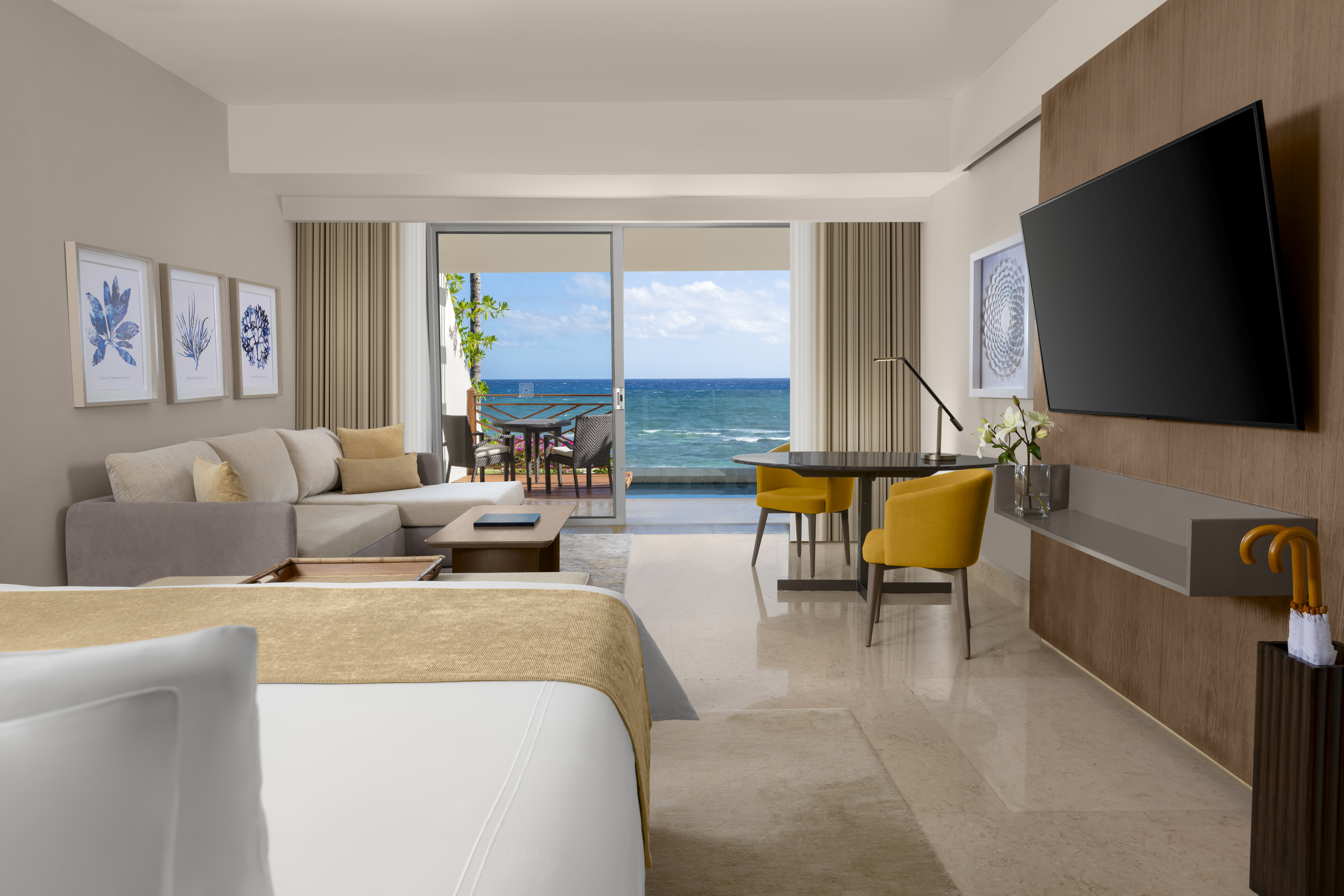 Grand Class Oceanfront King Suite with ocean views and contemporary design