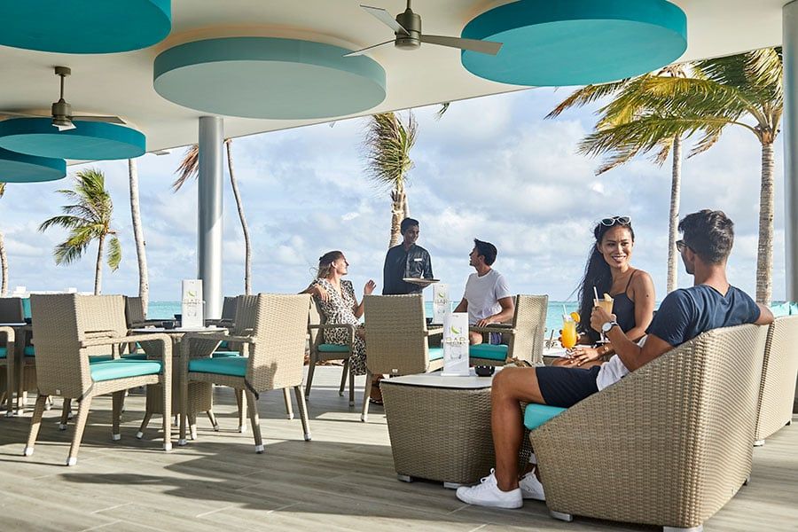 Swimming pool area at Hotel Riu Atoll