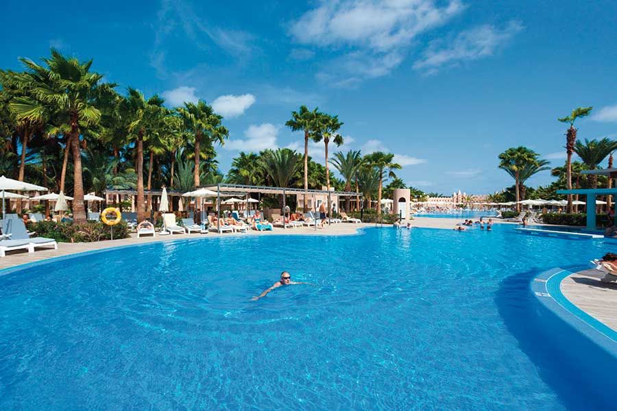Swimming pool area at Hotel Riu Cabo Verde