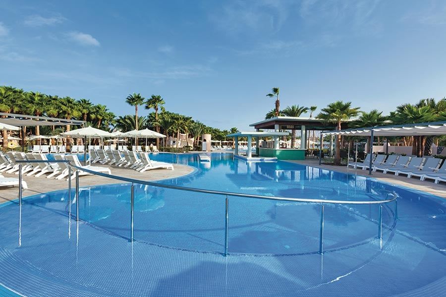 Swimming pool area at Hotel Riu Cabo Verde