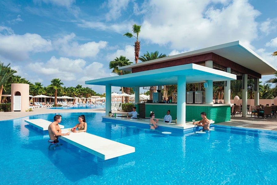Swimming pool area at Hotel Riu Cabo Verde