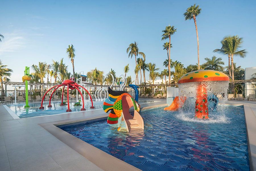 Swimming pool area at Hotel Riu Jalisco