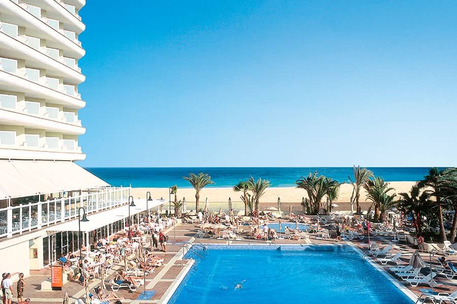 Swimming pool area at Hotel Riu Oliva Beach Resort