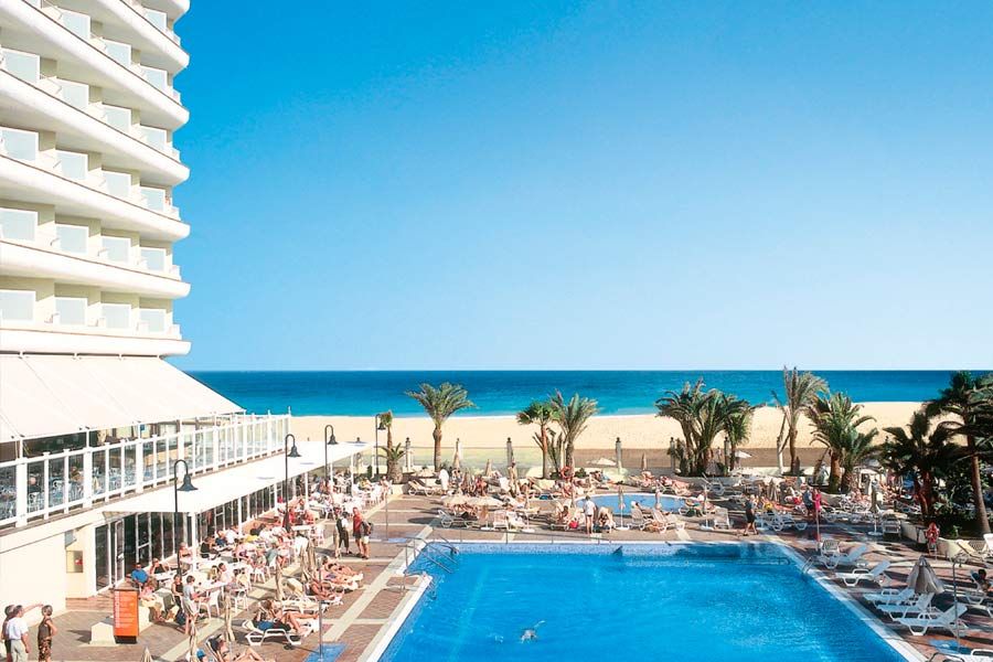 Swimming pool area at Hotel Riu Oliva Beach Resort