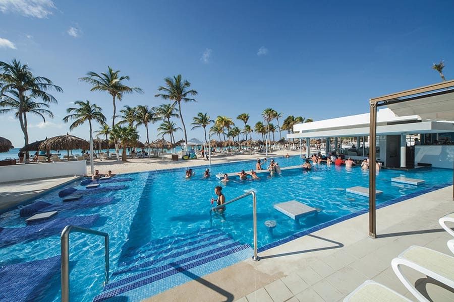 Swimming pool area at Hotel Riu Palace Antillas