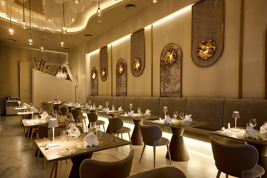 Restaurant at Hotel Riu Palace Aquarelle