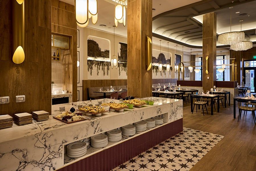 Restaurant at Hotel Riu Palace Aquarelle