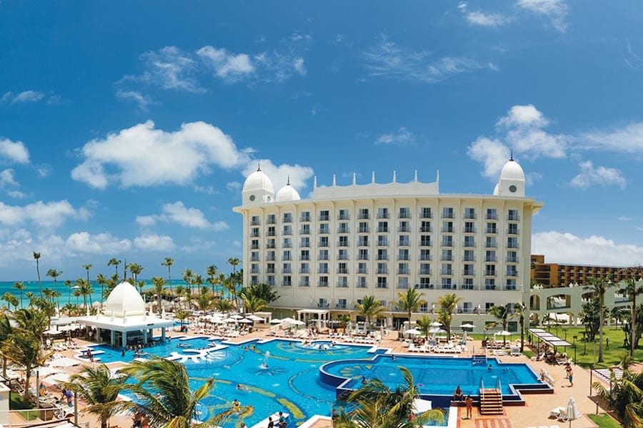 Swimming pool area at Hotel Riu Palace Aruba