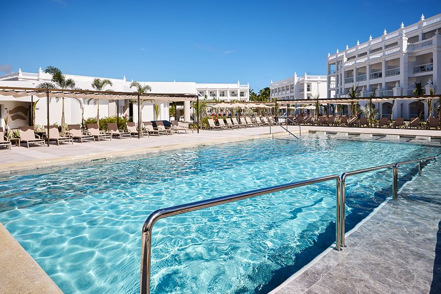Swimming pool area at Hotel Riu Palace Bavaro