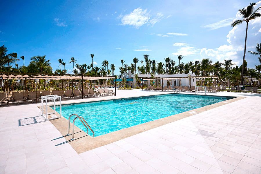 Swimming pool area at Hotel Riu Palace Bavaro