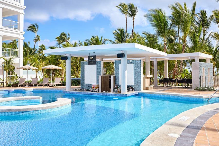 Swimming pool area at Hotel Riu Palace Bavaro