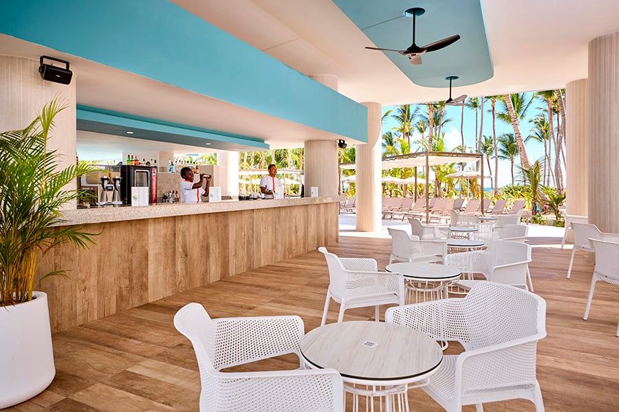 Swimming pool area at Hotel Riu Palace Bavaro