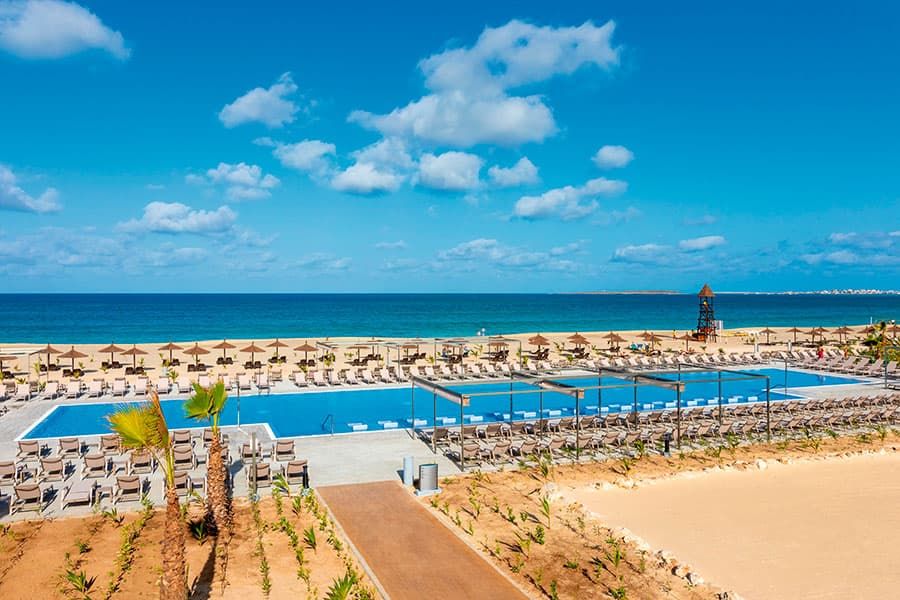 Swimming pool area at Hotel Riu Palace Boavista