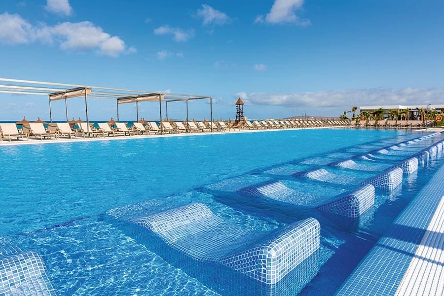 Swimming pool area at Hotel Riu Palace Boavista