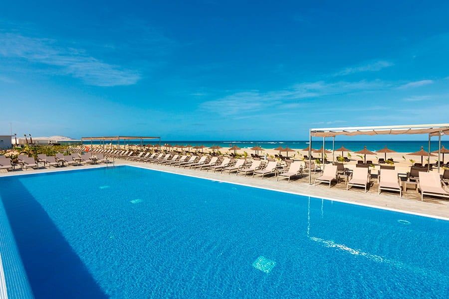 Swimming pool area at Hotel Riu Palace Boavista