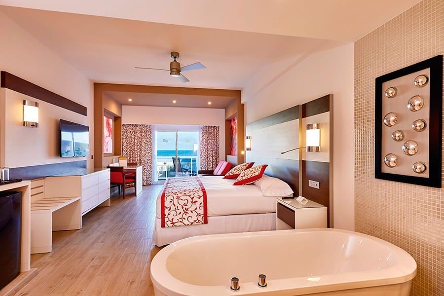 Guest room at Hotel Riu Palace Costa Mujeres