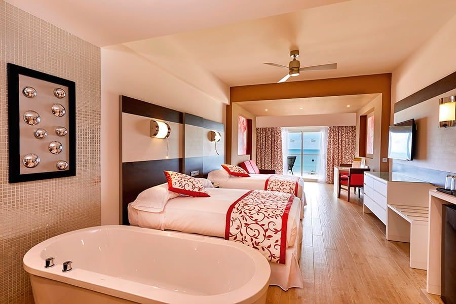 Guest room at Hotel Riu Palace Costa Mujeres
