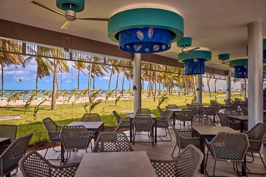 Swimming pool area at Hotel Riu Palace Mauritius