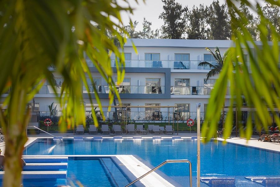 Swimming pool area at Hotel Riu Palace Mauritius