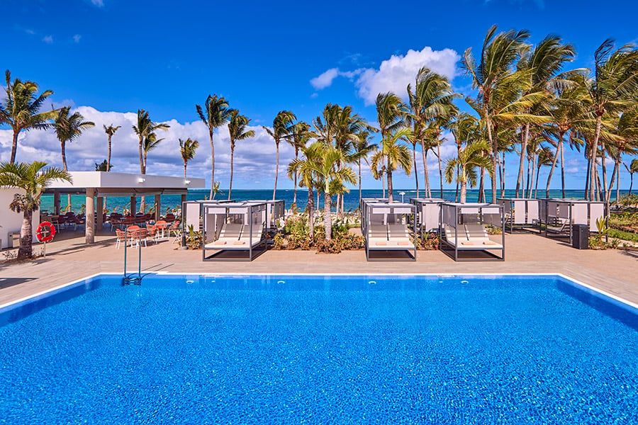 Swimming pool area at Hotel Riu Palace Mauritius