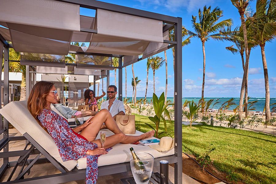 Swimming pool area at Hotel Riu Palace Mauritius