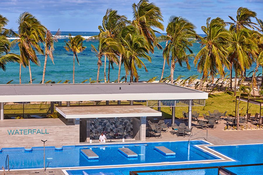 Swimming pool area at Hotel Riu Palace Mauritius