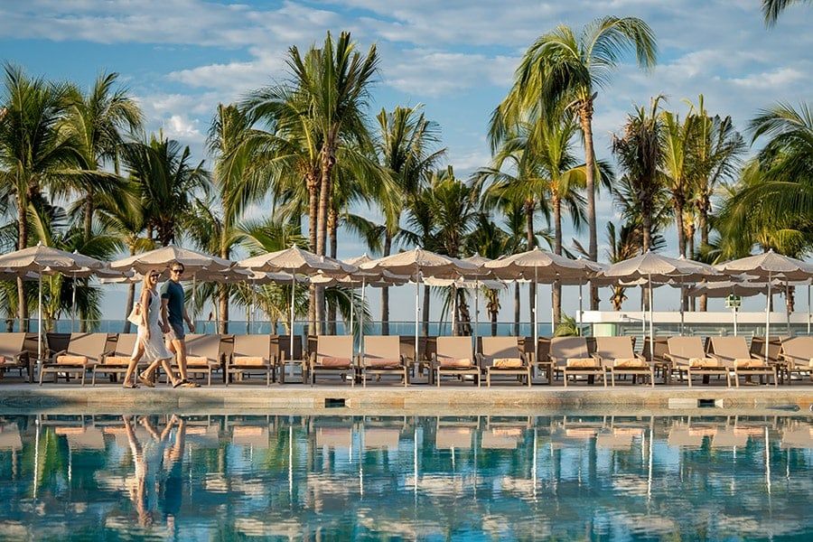 Swimming pool area at Hotel Riu Palace Pacifico