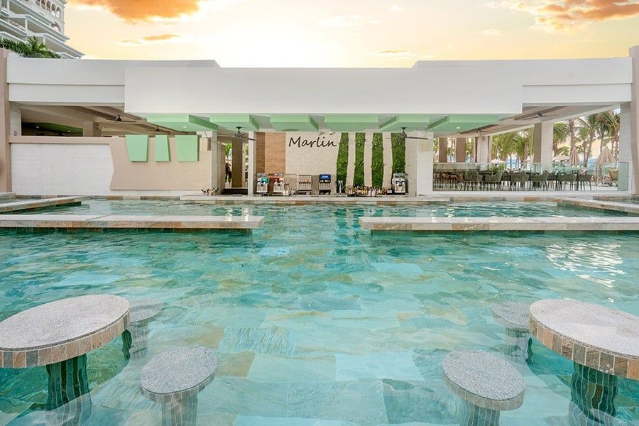Swimming pool area at Hotel Riu Palace Pacifico
