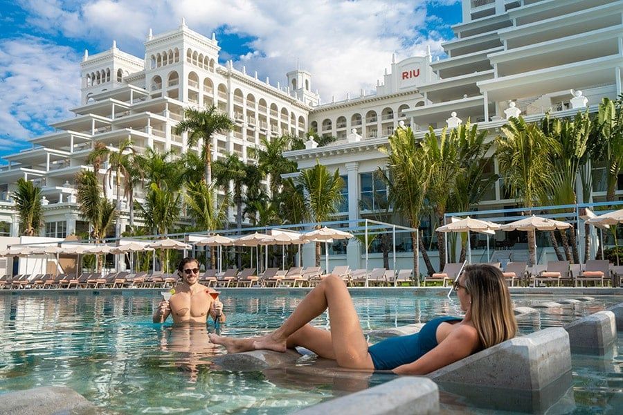Swimming pool area at Hotel Riu Palace Pacifico