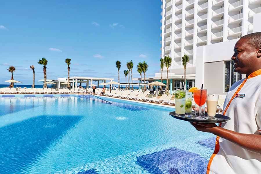 Swimming pool area at Hotel Riu Palace Paradise Island