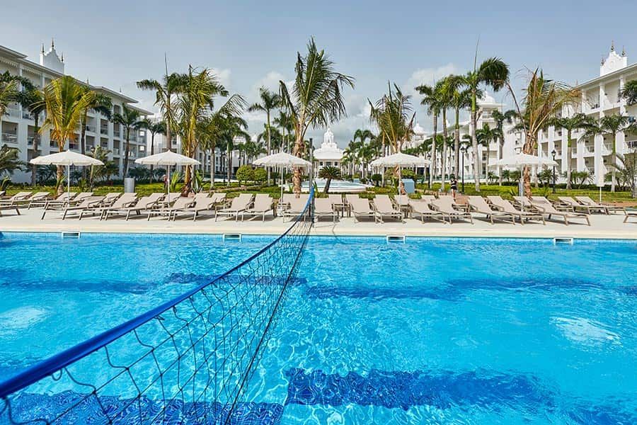Swimming pool area at Hotel Riu Palace Punta Cana