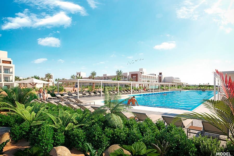 Swimming pool area at Hotel Riu Palace Santa Maria