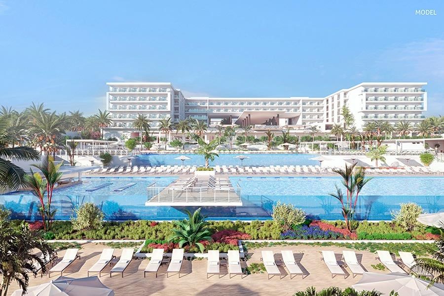 Swimming pool area at Hotel Riu Palace Swahili