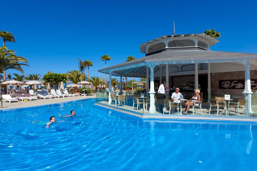 Swimming pool area at Hotel Riu Palace Tenerife