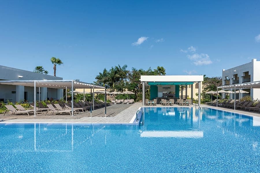 Swimming pool area at Hotel Riu Palace Zanzibar