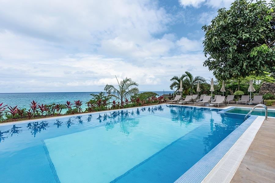 Swimming pool area at Hotel Riu Palace Zanzibar