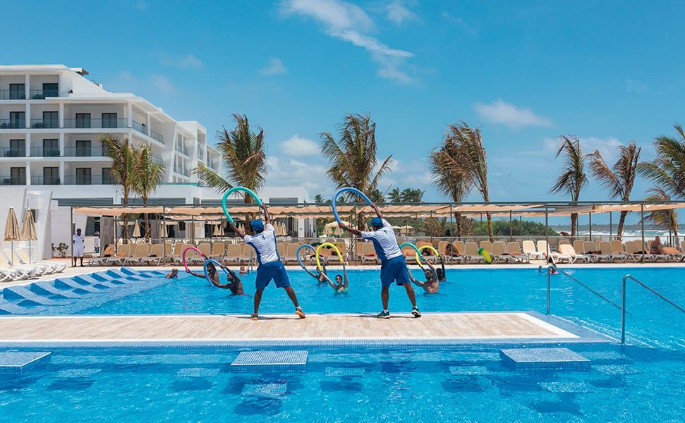 Swimming pool area at Hotel Riu Sri Lanka